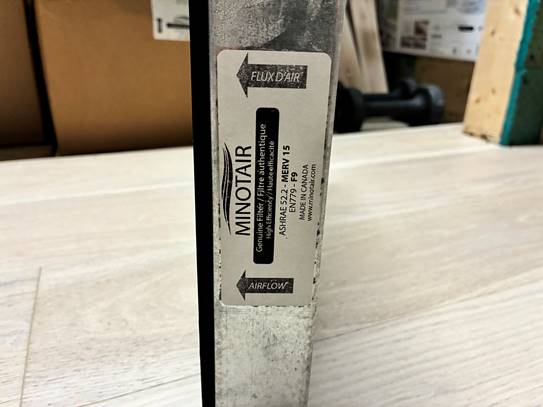 Minotair HEPA replacement filter - MERV 15